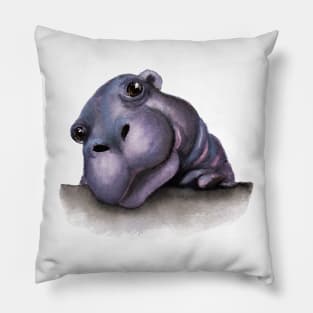 Cute baby hippo Pillow