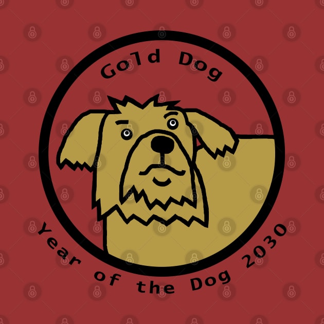 Year of the Gold Dog 2030 by ellenhenryart