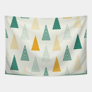 White Minimal Christmas Trees Tapestry