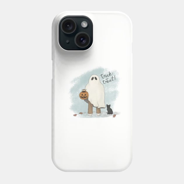 Trick or Treat! (Black text) Phone Case by BugHellerman