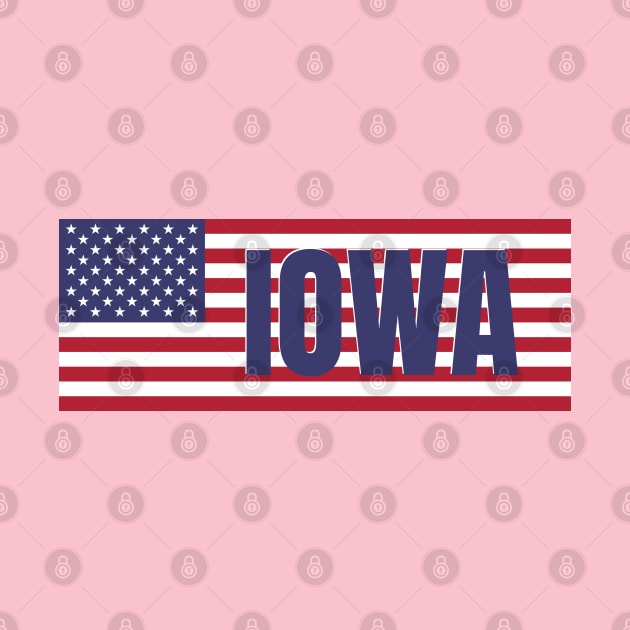 Iowa State in American Flag by aybe7elf