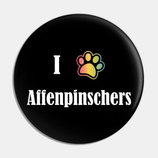 I Heart Affenpinschers | I Love Affenpinschers Pin