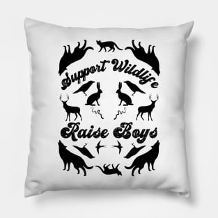 Support Wildlife Raise Boys Mirrored Wild Animals Pillow