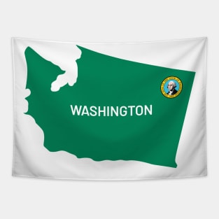 Washington Map Flag Tapestry