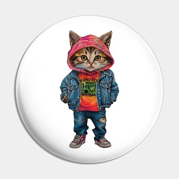 Cat Shirt. Sundays are for Jesus and Football America Pin by Nichole Joan Fransis Pringle