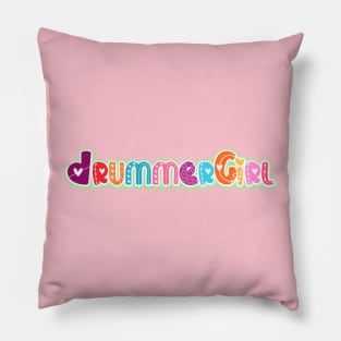 Cute Drummer Girl Pillow