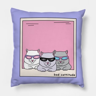 Bad cattitude Pillow