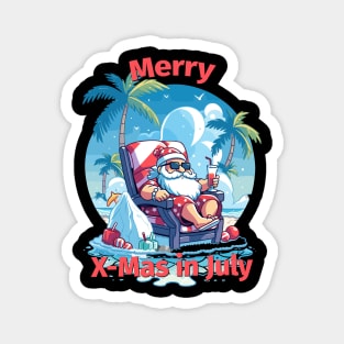 Summer Claus | "Christmas in July" T-Shirt Magnet