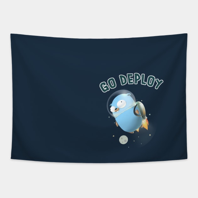 Golang Gopher Go Deploy Tapestry by clgtart