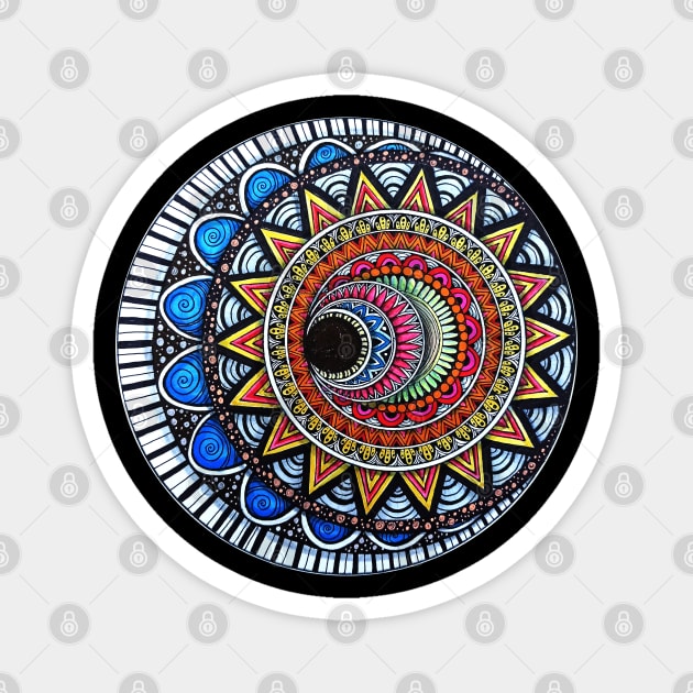 Sun And Moon Mandala Magnet by asiancoffeegirl