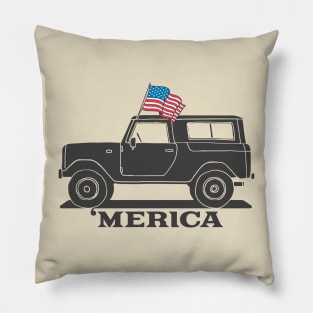 Bronco 4th of July Merica Pillow