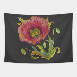 Red Poppy Tapestry