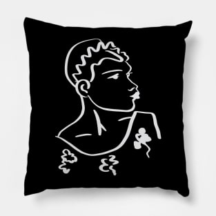 Man Drawing Pillow