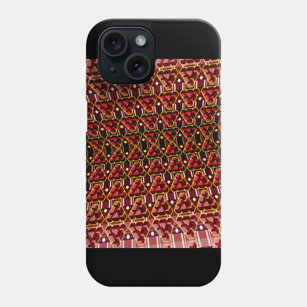 Red Optical Illusion Mosaic Phone Case by schizolad