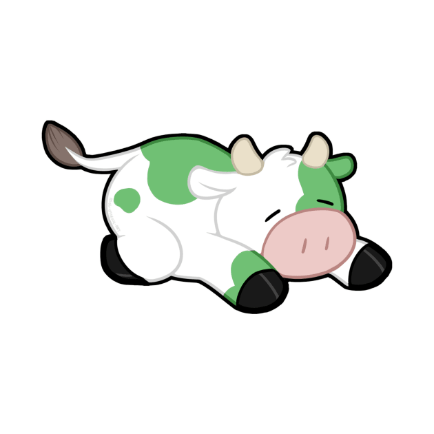 Sleepy Cow - Green by MissOstrich