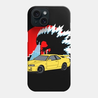 Yellow Godzilla Skyline Phone Case