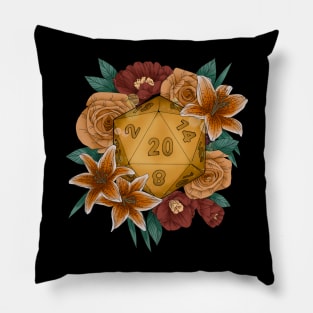 Orange D20 Pillow