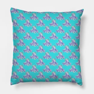 Blueberry Watercolor Octopus Pattern Pillow