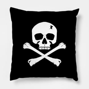 skull and crossbones flag Pillow