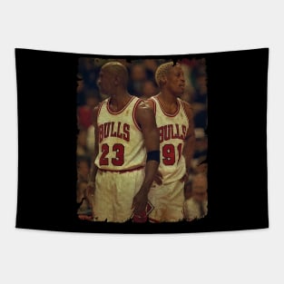 Duos G.O.A.T in Chicago Bulls Tapestry