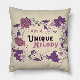 I Am A Unique Melody, in Purple Pillow