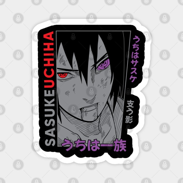 Sasuke and Rinnegan Eye Art - Naruto Magnet by Otaku Vibes