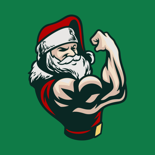 Buff Santa Flexing by SLAG_Creative