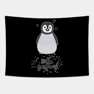 Penguin Cute Logo Tapestry