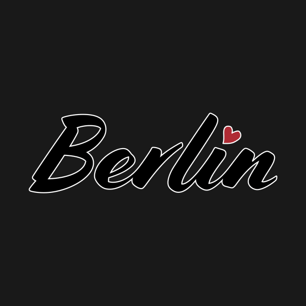 Berlin Heart Love Vacation Tourist City Trip Gift by JeZeDe