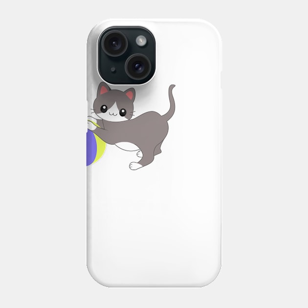 Cat and Ball Phone Case by Benoeaves