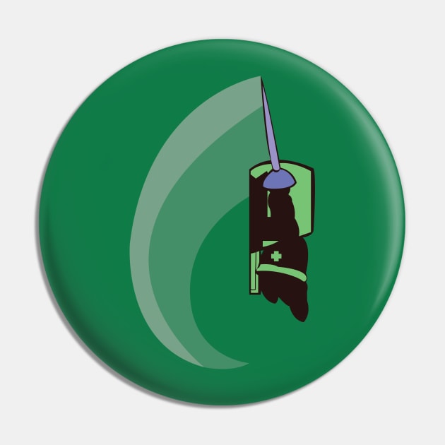 Green Knight - Sunset Shores Pin by Kevandre
