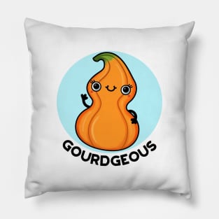Gourdgeous Funny Veggie Pun Pillow