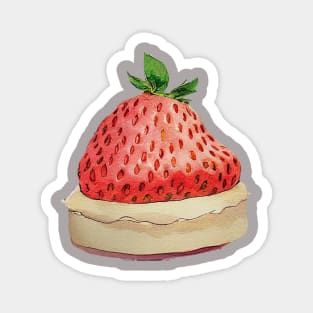 Strawberry Shortcake with a Giant Strawberry Magnet