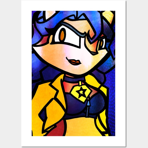 Carmelita Fox Sly Cooper' Poster, picture, metal print, paint by