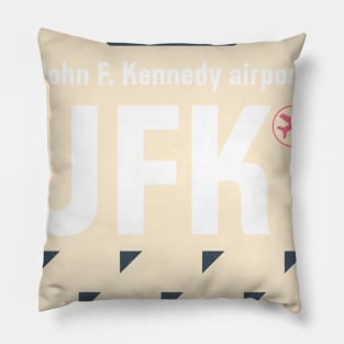 JFK airport sticker Pillow