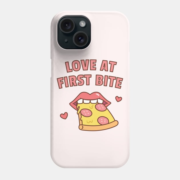 Love At First Bite Pizza Funny Phone Case by rustydoodle