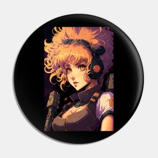 Anime Girl Space Soldier with Blond Hair Pin