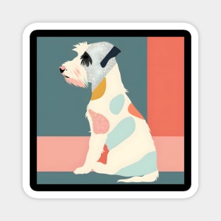 70s Sealyham Terrier Vibes: Pastel Pup Parade Magnet