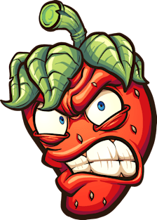 Angry Strawberry Magnet