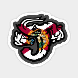 Jacksonville Jumbo Shrimp Florida Flag Magnet