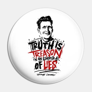 George Orwell Truth is Treason in an Empire of Lies Pin