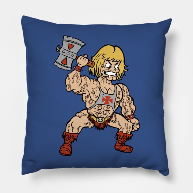 Midget He-Man Pillow by rossradiation