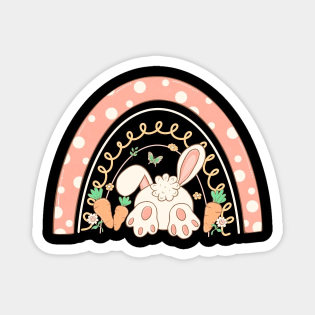 Cute Easter Bunny Resurrection Sunday Magnet by The WYLD Tribe