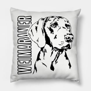 Weimaraner dog lover portrait Pillow