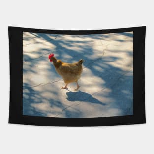 Chicken crossing the road Tapestry