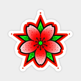 red cherry blossom Magnet