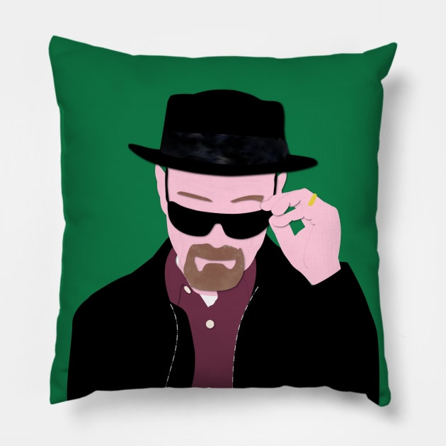 Breaking Bad Walter White Pillow by OutlineArt