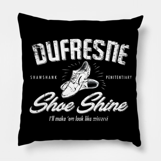 Dufresne Shoe Shine Pillow by MindsparkCreative