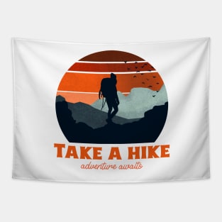 Take a hike retro Tapestry