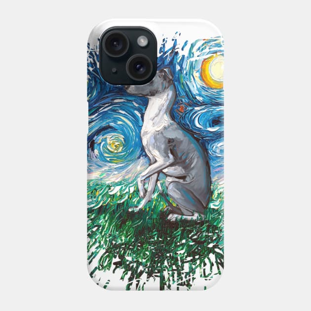 Whippet Night Phone Case by sagittariusgallery